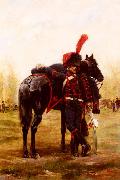 Edouard Detaille Artillerie a cheval de la Garde Imperiale Spain oil painting artist